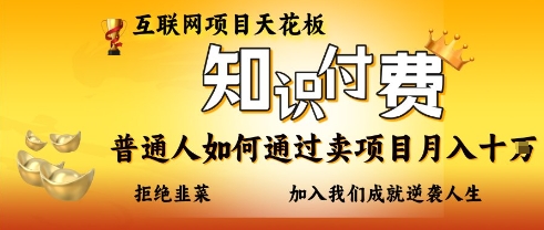 互联网项目天花板，知付付费项目，普通人如何通过卖项目月入十个，拒绝韭菜【揭秘】-择笔创业网
