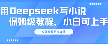 用Deepseek写小说，保姆级教程，小白可实操-择笔创业网